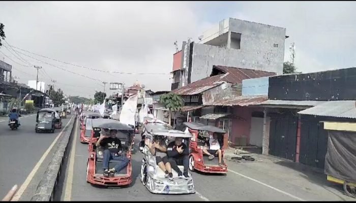 Ribuan Bentor Meriahkan Pawai Dukungan NK-STA